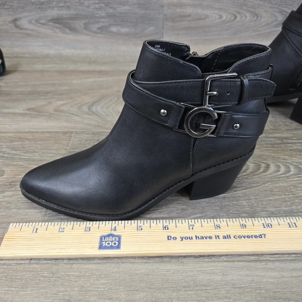 GBG by Guess Boots Womens Size 6.5 Black‎ Dustyn Chelsea Style Cuban Heel Ankle